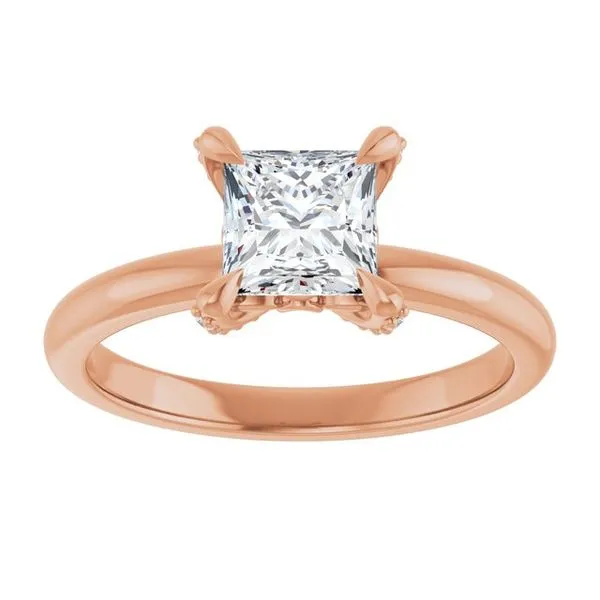Claw-Prong Accented Engagement Ring Image 3 Natale Jewelers Sewell, NJ