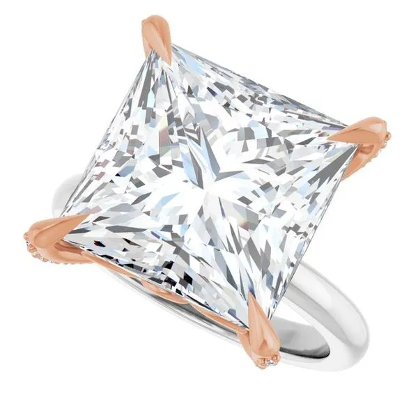 Claw-Prong Accented Engagement Ring Image 5 J. West Jewelers Round Rock, TX