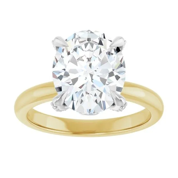 Claw-Prong Accented Engagement Ring Image 3 Futer Bros Jewelers York, PA