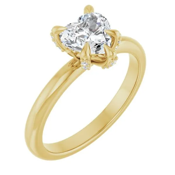 Claw-Prong Accented Engagement Ring Northwood Jewelers Northwood, OH