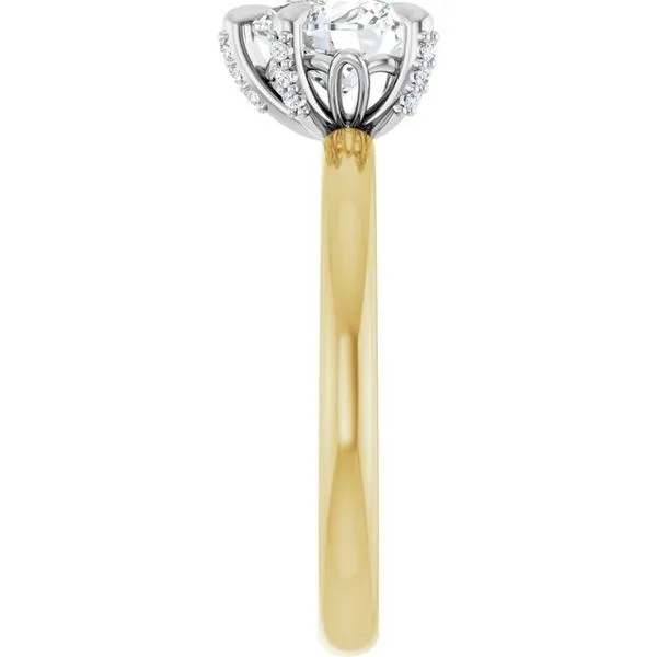 Claw-Prong Accented Engagement Ring Image 4 Arezzo Jewelers Elmwood Park, IL