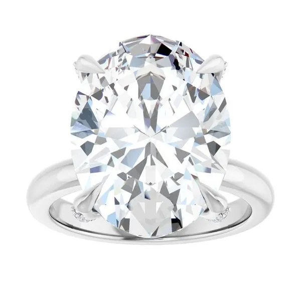 Claw-Prong Accented Engagement Ring Image 3 Don's Jewelry & Design Washington, IA