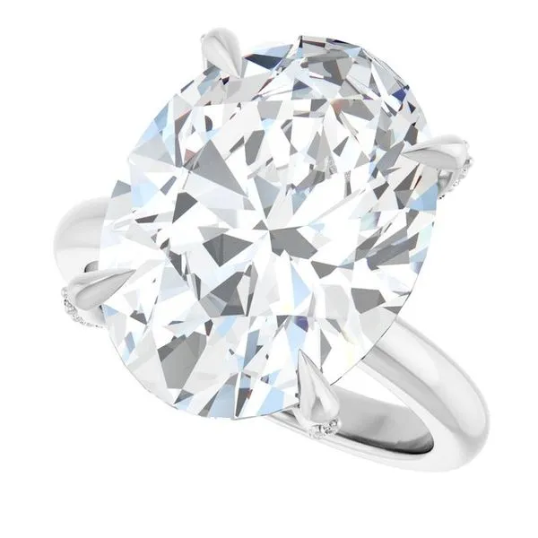 Claw-Prong Accented Engagement Ring Image 5 Shipley's Fine Jewelry Hampstead, MD