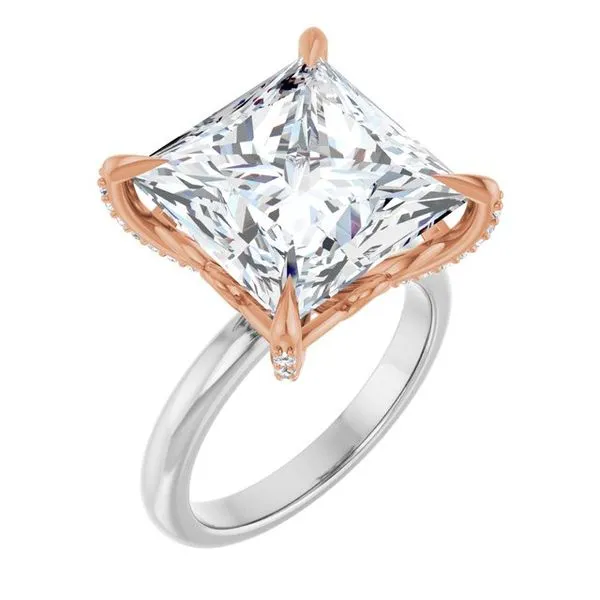 Claw-Prong Accented Engagement Ring Ocean View Jewelers Millville, DE