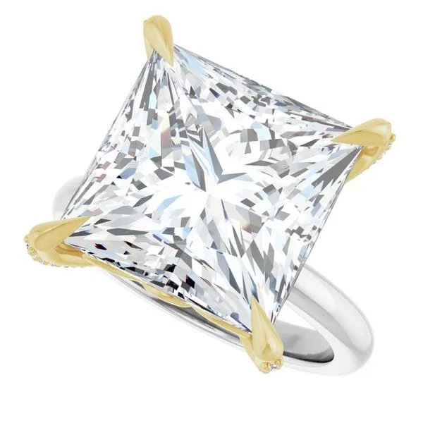 Claw-Prong Accented Engagement Ring Image 5 Vulcan's Forge LLC KANSAS CITY, MO