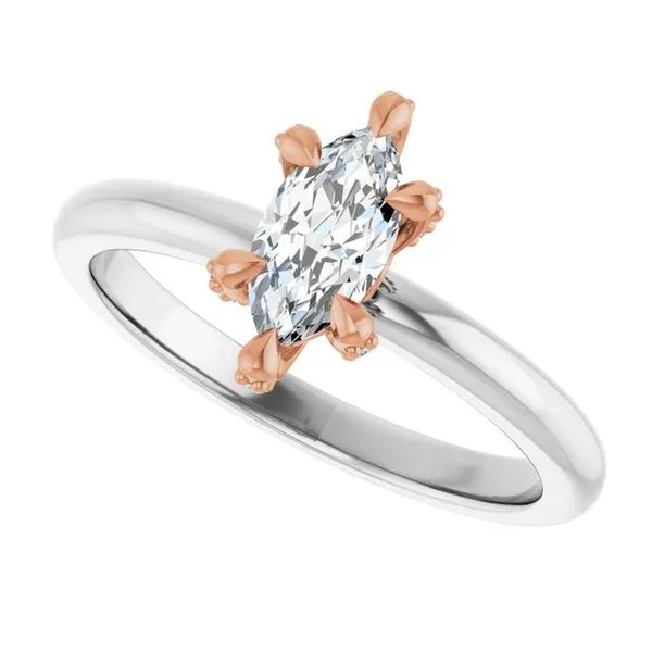 Claw-Prong Accented Engagement Ring Image 5 Vulcan's Forge LLC KANSAS CITY, MO