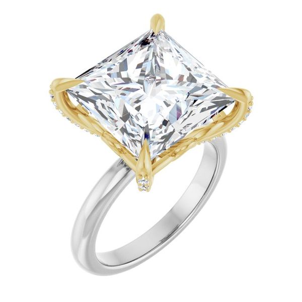 Claw-Prong Accented Engagement Ring