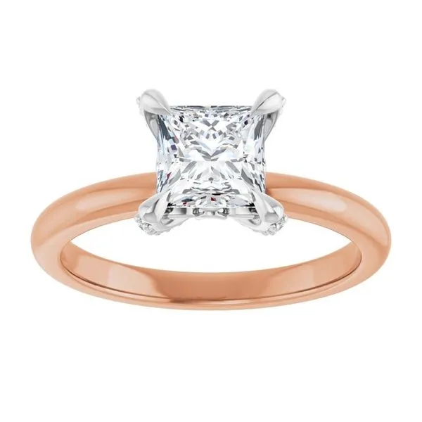 Claw-Prong Accented Engagement Ring Image 3 Raleigh Diamond Fine Jewelry Raleigh, NC