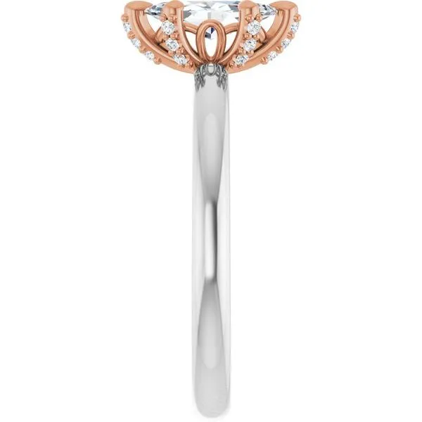 Claw-Prong Accented Engagement Ring Image 4 JF Jones Jewelers Rochester, NY