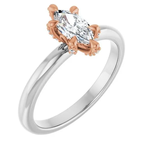 Claw-Prong Accented Engagement Ring The Jewelry Source El Segundo, CA