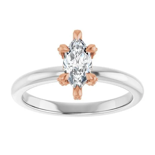 Claw-Prong Accented Engagement Ring Image 3 Futer Bros Jewelers York, PA