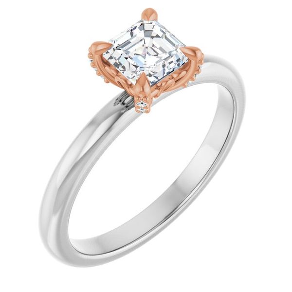 Claw-Prong Accented Engagement Ring
