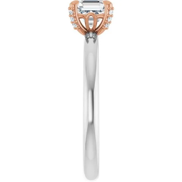 Claw-Prong Accented Engagement Ring Image 4 Stuart Benjamin & Co. Jewelry Designs San Diego, CA