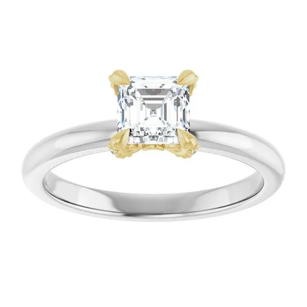 Claw-Prong Accented Engagement Ring Image 3 Raleigh Diamond Fine Jewelry Raleigh, NC