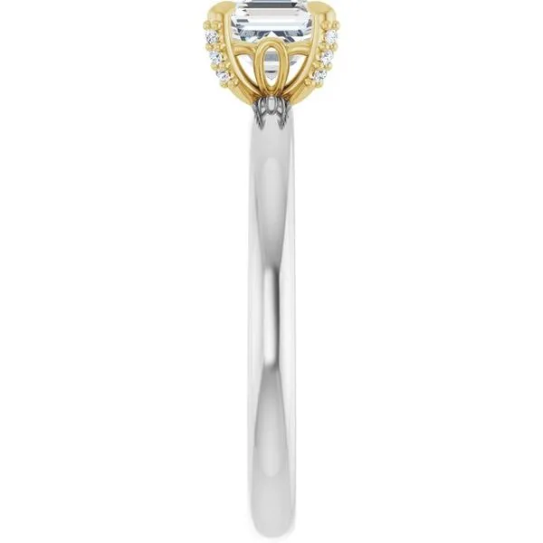 Claw-Prong Accented Engagement Ring Image 4 Don's Jewelry & Design Washington, IA