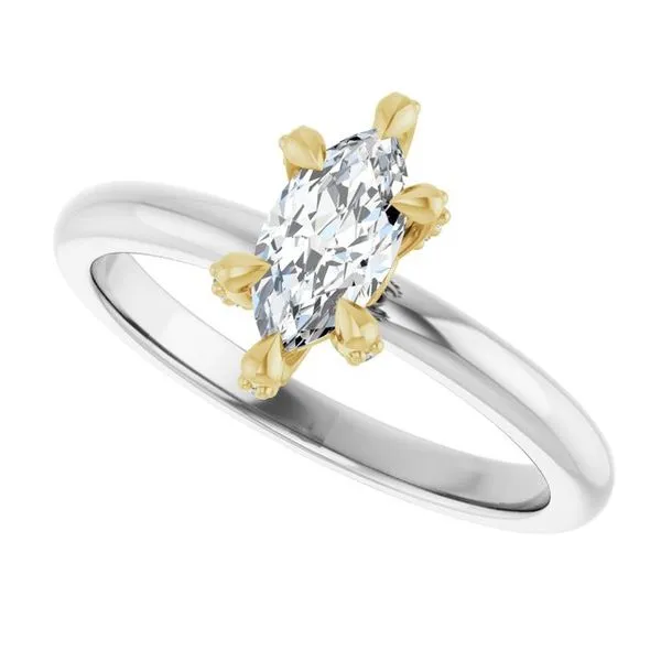 Claw-Prong Accented Engagement Ring Image 5 Raleigh Diamond Fine Jewelry Raleigh, NC