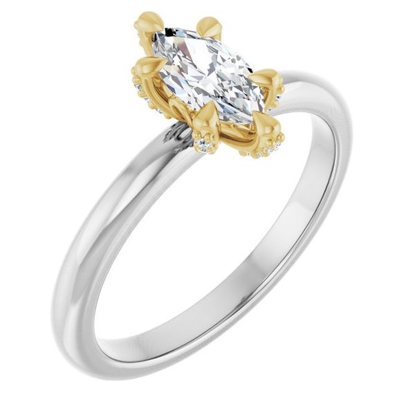 Claw-Prong Accented Engagement Ring
