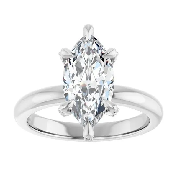 Claw-Prong Accented Engagement Ring Image 3 Arezzo Jewelers Elmwood Park, IL