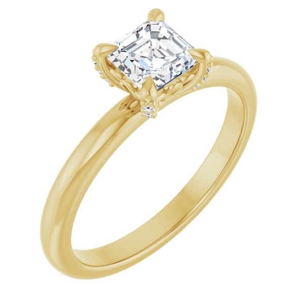 Claw-Prong Accented Engagement Ring