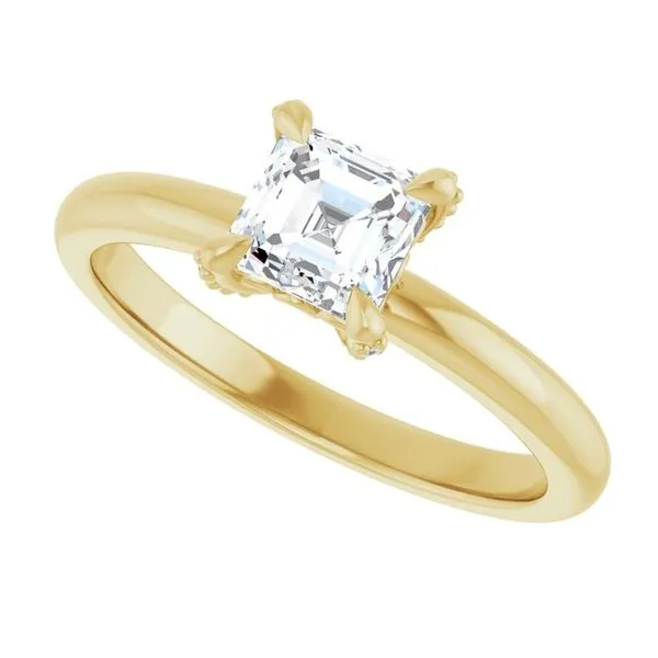Claw-Prong Accented Engagement Ring Image 5 Northwood Jewelers Northwood, OH