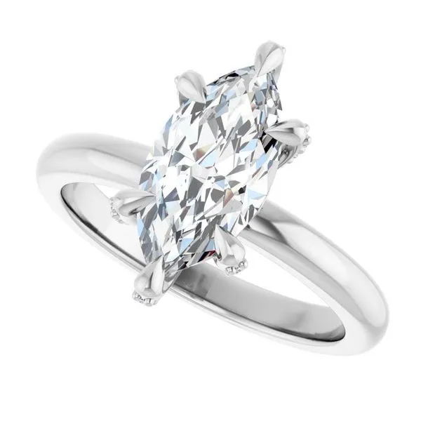 Claw-Prong Accented Engagement Ring Image 5 Shipley's Fine Jewelry Hampstead, MD