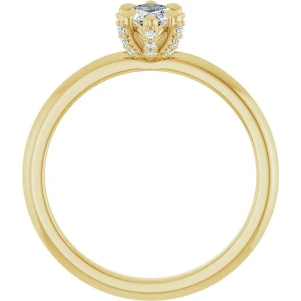 Claw-Prong Accented Engagement Ring Image 2 J. West Jewelers Round Rock, TX