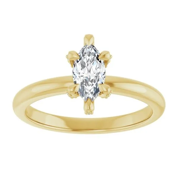 Claw-Prong Accented Engagement Ring Image 3 Clater Jewelers Louisville, KY