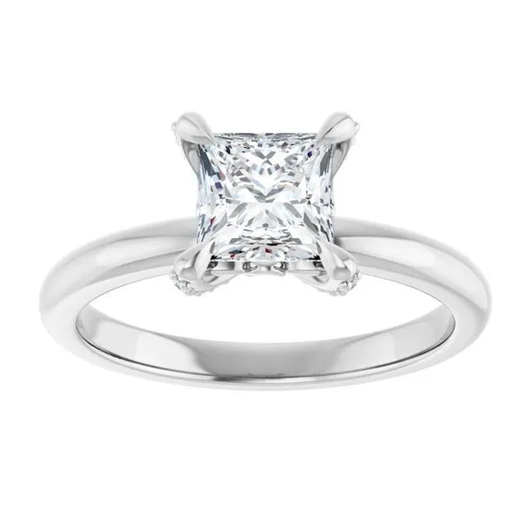 Claw-Prong Accented Engagement Ring Image 3 Don's Jewelry & Design Washington, IA
