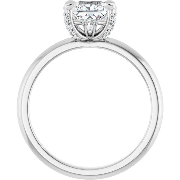 Claw-Prong Accented Engagement Ring Image 2 J. West Jewelers Round Rock, TX