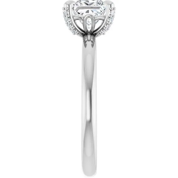Claw-Prong Accented Engagement Ring Image 4 House of Silva Wooster, OH