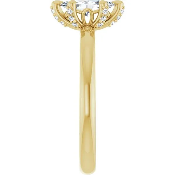 Claw-Prong Accented Engagement Ring Image 4 Shipley's Fine Jewelry Hampstead, MD