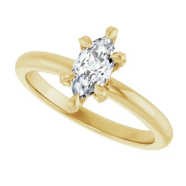 Claw-Prong Accented Engagement Ring Image 5 Jimmy Smith Jewelers Decatur, AL