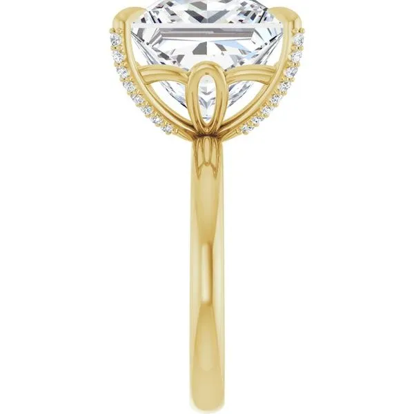 Claw-Prong Accented Engagement Ring Image 4 Vulcan's Forge LLC KANSAS CITY, MO