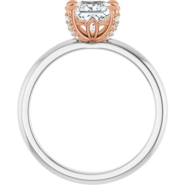 Claw-Prong Accented Engagement Ring Image 2 J. West Jewelers Round Rock, TX