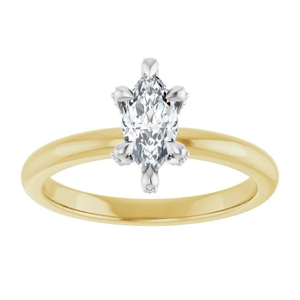 Claw-Prong Accented Engagement Ring Image 3 Northwood Jewelers Northwood, OH