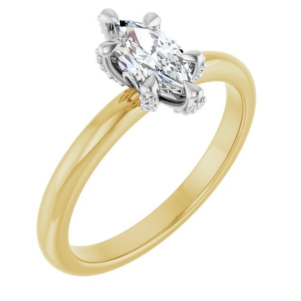 Claw-Prong Accented Engagement Ring