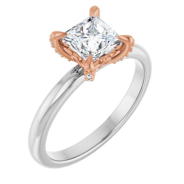 Claw-Prong Accented Engagement Ring