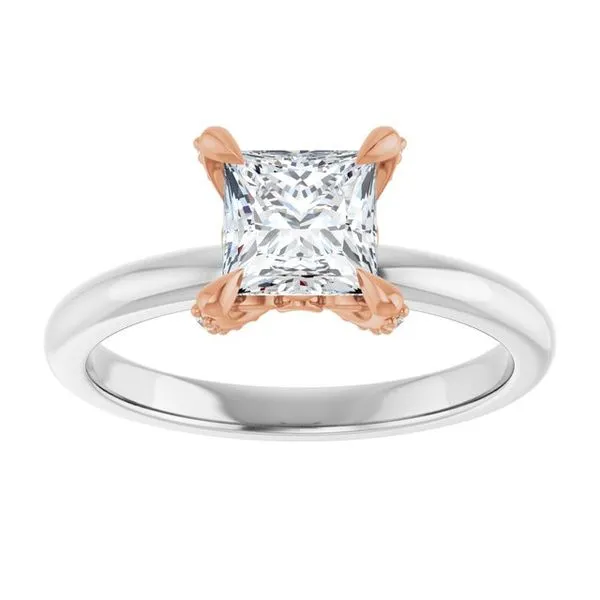 Claw-Prong Accented Engagement Ring Image 3 Northwood Jewelers Northwood, OH