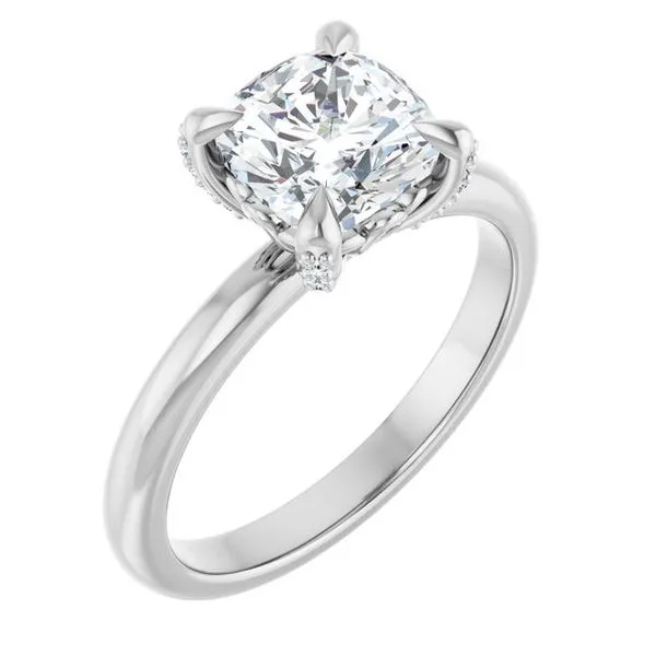 Claw-Prong Accented Engagement Ring Raleigh Diamond Fine Jewelry Raleigh, NC