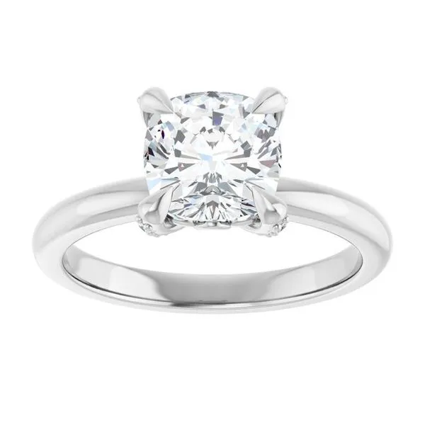 Claw-Prong Accented Engagement Ring Image 3 Jimmy Smith Jewelers Decatur, AL