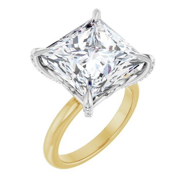 Claw-Prong Accented Engagement Ring