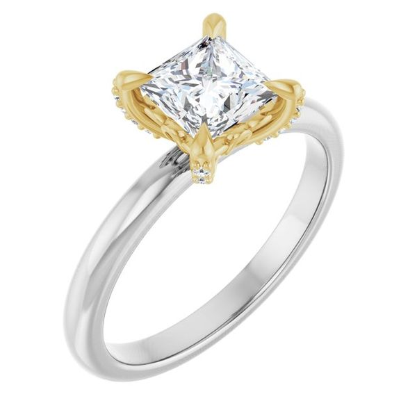Claw-Prong Accented Engagement Ring