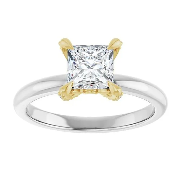 Claw-Prong Accented Engagement Ring Image 3 J. West Jewelers Round Rock, TX