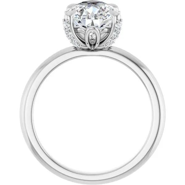 Claw-Prong Accented Engagement Ring Image 2 Austin's Fine Diamonds & Jewelry Lyndhurst, NJ