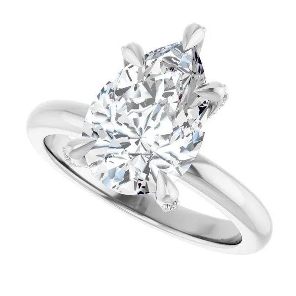 Claw-Prong Accented Engagement Ring Image 5 Vulcan's Forge LLC KANSAS CITY, MO