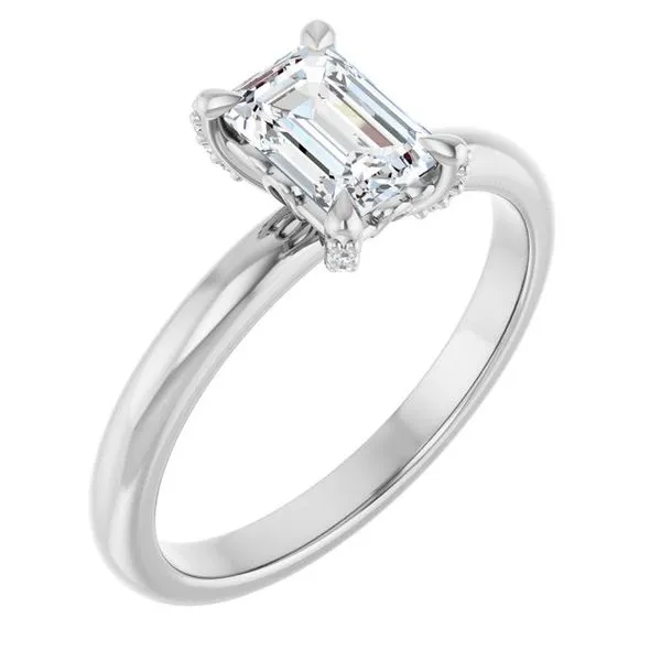 Claw-Prong Accented Engagement Ring Hudson Valley Goldsmith New Paltz, NY