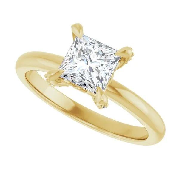 Claw-Prong Accented Engagement Ring Image 5 Jimmy Smith Jewelers Decatur, AL