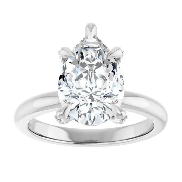 Claw-Prong Accented Engagement Ring Image 3 Clater Jewelers Louisville, KY