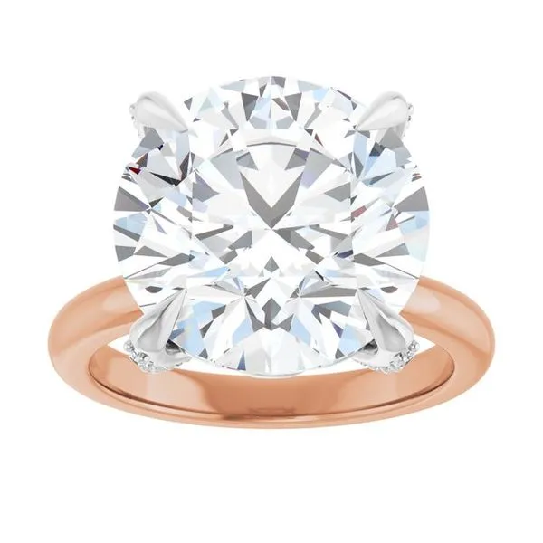 Claw-Prong Accented Engagement Ring Image 3 Stuart Benjamin & Co. Jewelry Designs San Diego, CA