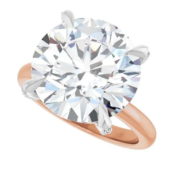 Claw-Prong Accented Engagement Ring Image 5 Clater Jewelers Louisville, KY